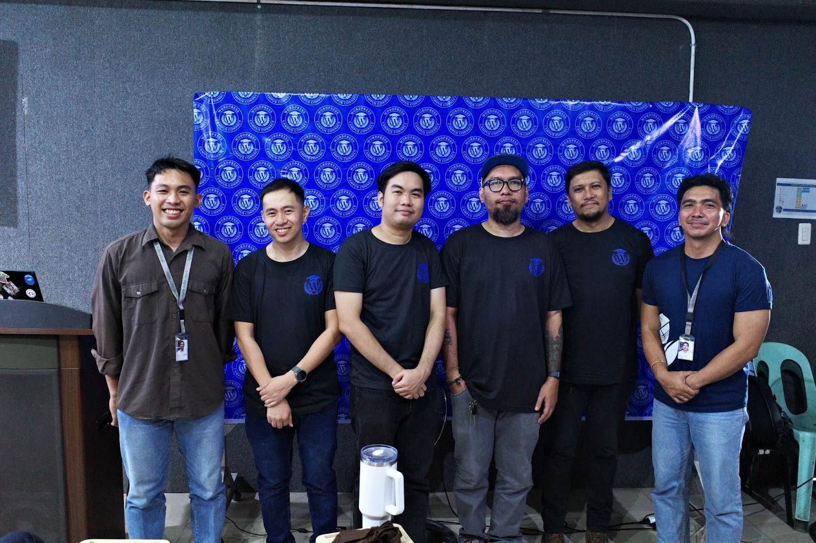 From L-R: Mr. Ian Malhin, PHINMA-CDO Engagement Associate of the Employer Engagement office; Mr. Kim Isaiah Valencia; Mr. Kyne Hao; Mr. John Tañedo; Mr. Glenn Palacio; and Mr. Riel Jun Estologa Cainglet, SBO Adviser.